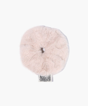 Marithé François Girbaud CLASSIC LOGO FUR SCRUNCHIE baby pink