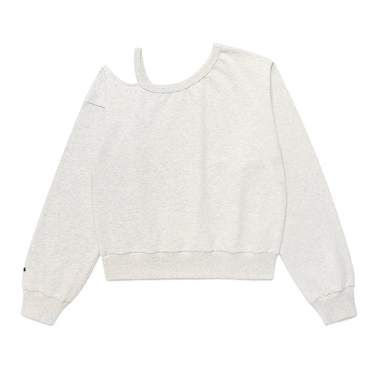 Cavish Women's Off Shoulder Necklace Sweatshirt in Yellow