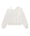 Cavish Women's Off Shoulder Necklace Sweatshirt in Yellow