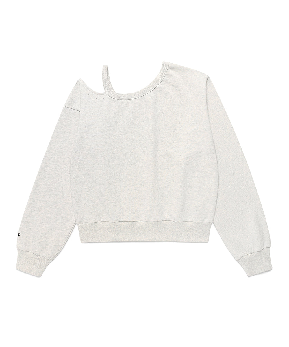 Cavish Women's Off Shoulder Necklace Sweatshirt in Yellow