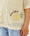Marithé François Girbaud Kids Half-Sleeved Knit Cardigan