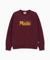 Marithé François Girbaud Appliqué Logo Oversized Sweatshirt (Brushed) Burgundy