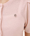 Marithé François Girbaud W PUFF SLEEVE HALF KNIT CARDIGAN