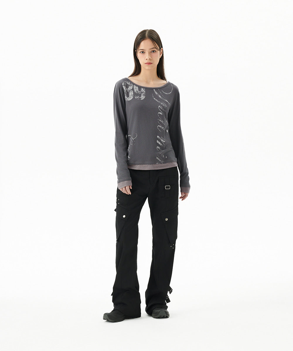 Mahagrid TRUTH LAYERED LONG SLEEVE TEE