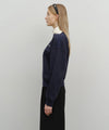 Marithé François Girbaud Women's Boat Neck Oversized Sweatshirt Navy