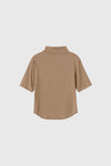 General Idea WOMAN Acetate Mock Neck Short Sleeve T-Shirt