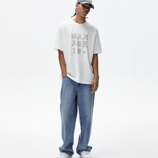 Mahagrid Letters Logo Tee White