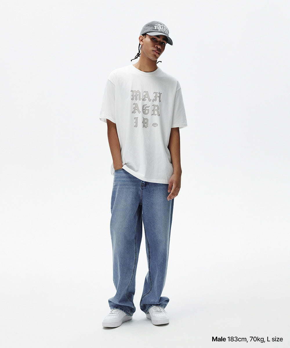 Mahagrid Letters Logo Tee White