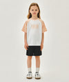Marithé François Girbaud Kids Classic Logo Raglan Oversized Tee Coral Pink