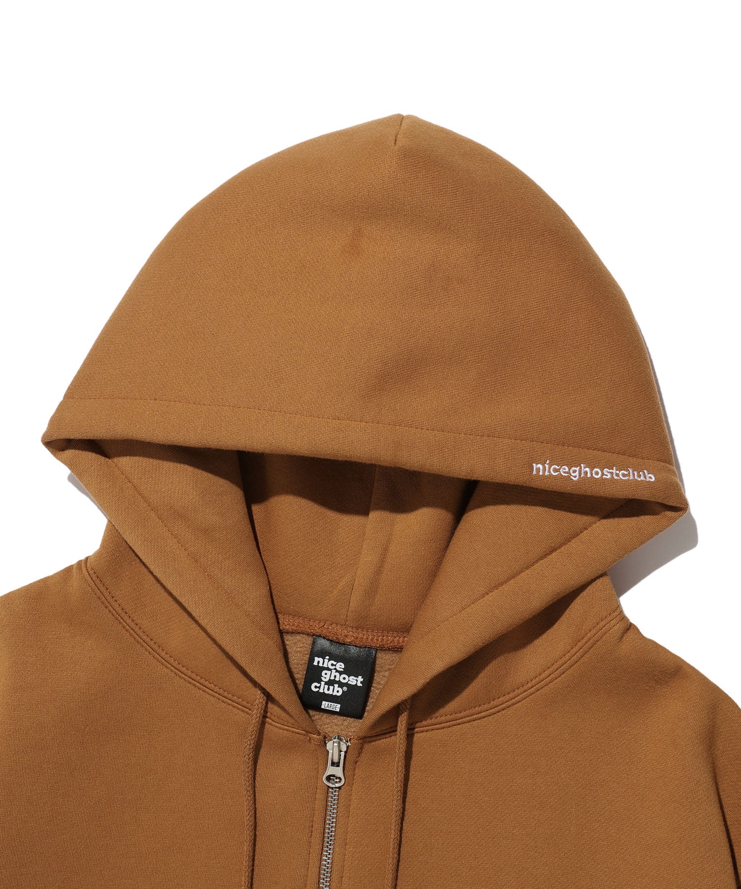 Nice Ghost Club 3STAR HALFTONE SYMBOL ZIP HOODIE [BROWN]