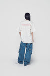 ADLV Chain Embossing Script Printing Short Sleeve T-Shirt