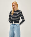 Marithé François Girbaud W STRIPE KNIT CARDIGAN