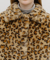 Marithé François Girbaud Women's Mid-Length Shearling Fur Coat in Ivory