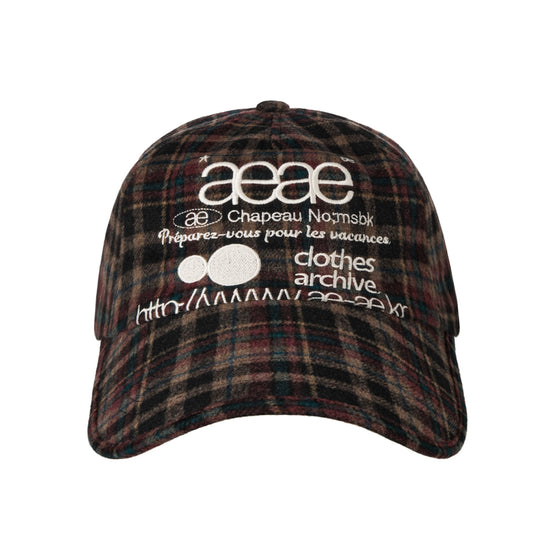 AEAE Web Logo Wool Check Cap