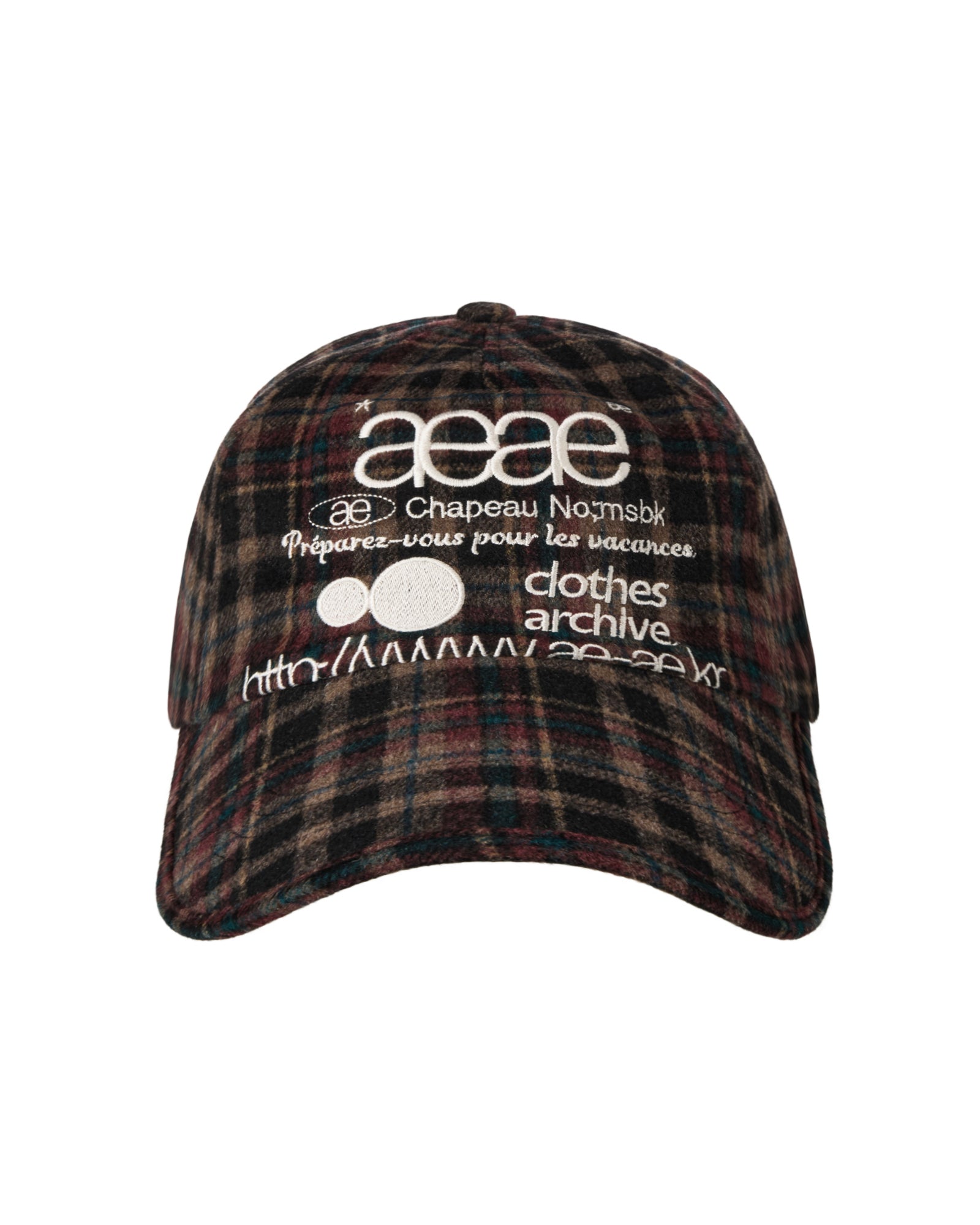 AEAE Web Logo Wool Check Cap