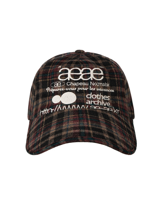 AEAE Web Logo Wool Check Cap