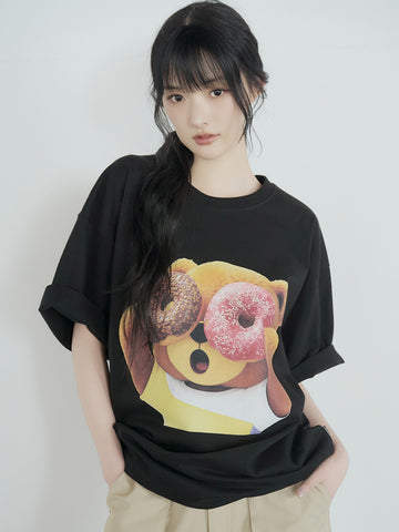 ADLV AC Bear Donut Baby Face Short Sleeve T-Shirt