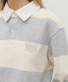 Marithé François Girbaud Classic Logo Stripe Rugby Sweatshirt Blue