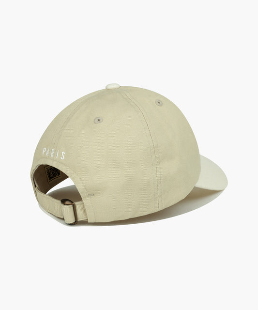 Marithé François Girbaud TYPO LOGO COLOR BLOCK COVERED CAP ivory