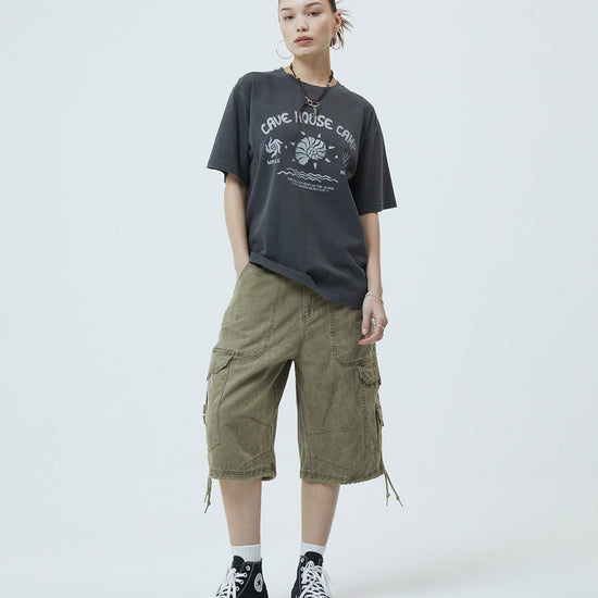 Mahagrid Bermuda Utility Cargo Shorts