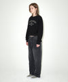 Mahagrid ARCH DEPT CROP SWEATSHIRT [BLACK]