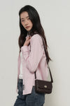 General Idea WOMAN Crack Faux Leather Crossbag [BROWN]