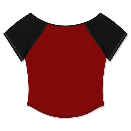 Mahagrid Off Shoulder Raglan Tee