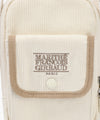 Marithé François Girbaud Kids Flap Pocket Corduroy Cross Bag Ivory