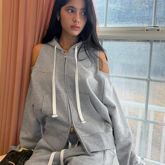 Bitter Cells Split Cut Out Hood Zip Up