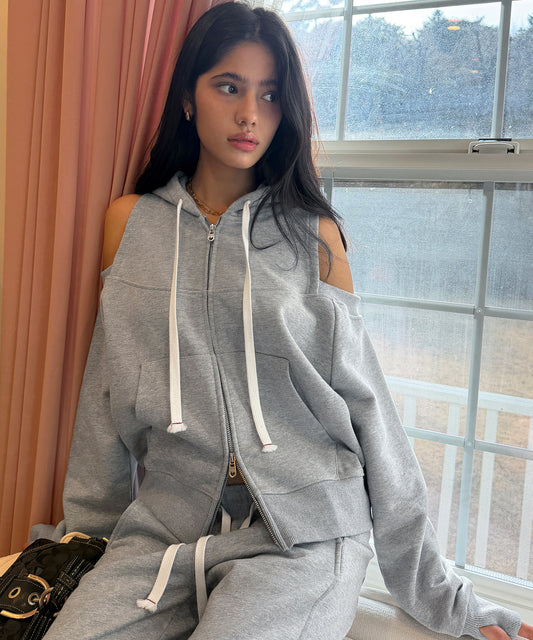 Bitter Cells Split Cut Out Hood Zip Up