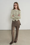 General Idea WOMAN Skirt Layered Bootcut Slack Pants [TAUPE]
