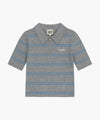 Marithé François Girbaud W STRIPE HALF ZIP UP SLIM KNIT