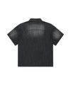 Mahagrid Denim Stud Half Shirt [Black]