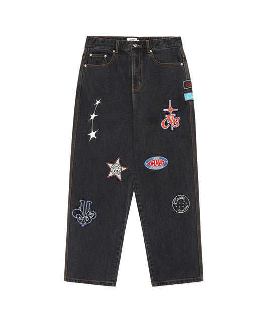 Cavish Patchwork Denim Pants