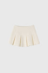 General Idea WOMAN Tweed Pleats Mini Skirt [WHITE]