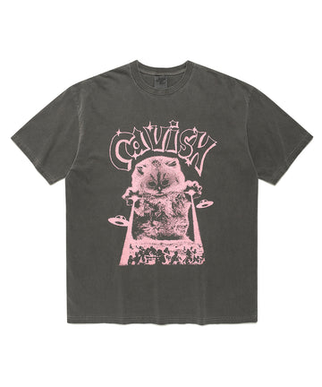Cavish INVADER PIGMENT SHORT SLEEVE TEE [CHARCOAL]