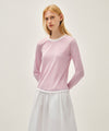 Marithé François Girbaud W RINGER STRIPE LONG SLEEVE TEE