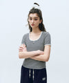 Marithé François Girbaud W DEEP NECK RINGER TEE