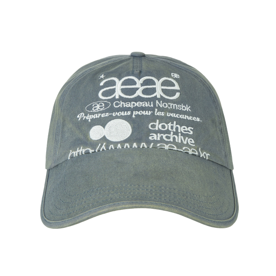 AEAE Web Logo Washed 5 Panel Ball Cap