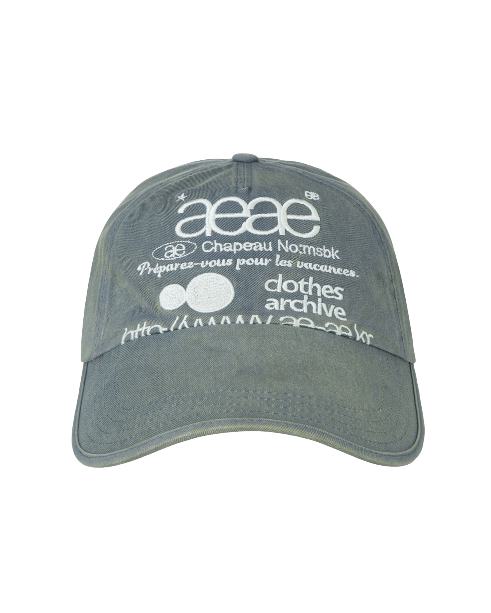 AEAE Web Logo Washed 5 Panel Ball Cap