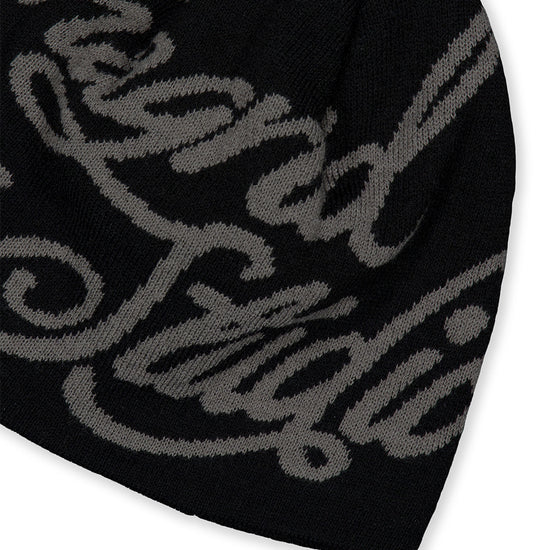 Mahagrid INK LOGO KNIT BEANIE [BLACK]