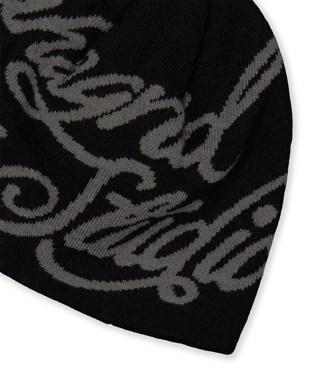Mahagrid INK LOGO KNIT BEANIE [BLACK]
