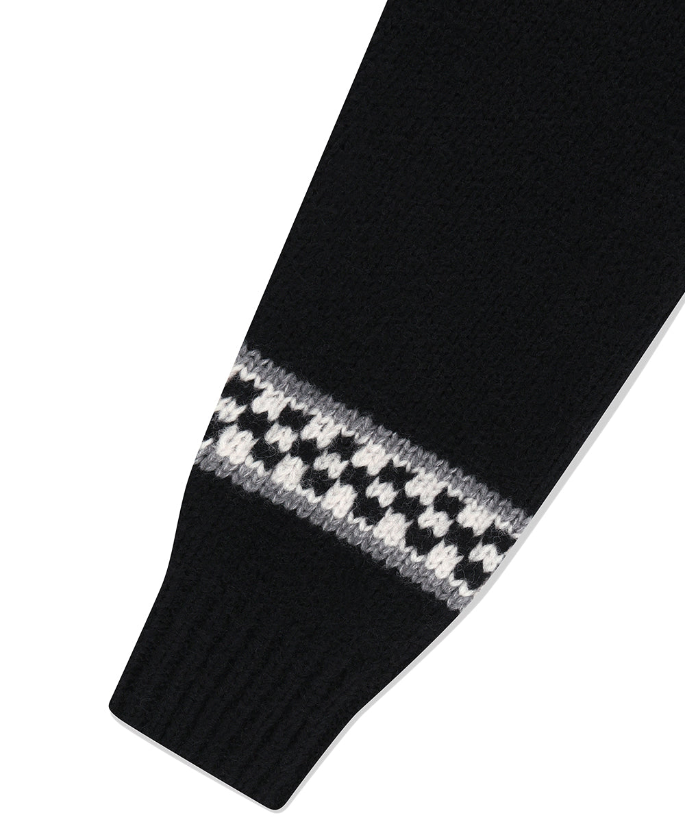 Mahagrid Skull Cowichan Knit Sweater