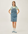 Marithé François Girbaud W DENIM OVERALL MIDI SKIRT blue