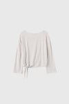 General Idea WOMAN Tie-Up Loose Fit Boat Neck T-Shirt