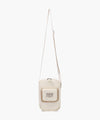 Marithé François Girbaud Kids Flap Pocket Corduroy Cross Bag Ivory