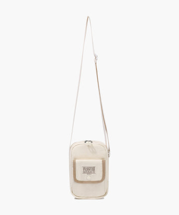 Marithé François Girbaud Kids Flap Pocket Corduroy Cross Bag Ivory