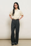 General Idea WOMAN Loose Fit Folded Sleeve Cotton Shirt