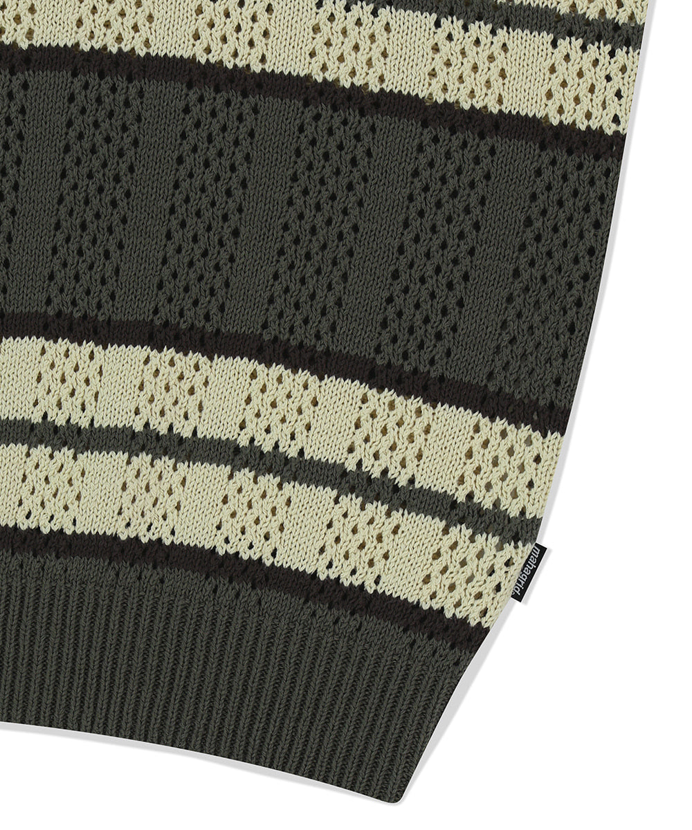 Mahagrid Mesh Stripe Knit