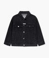 Marithé François Girbaud Kids Oversized Fit Denim Trucker Jacket Black